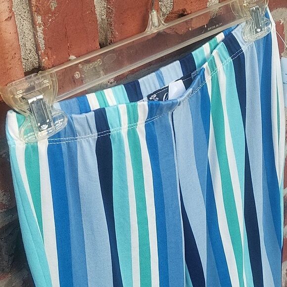 Blue and green stripped pants - Picture 4 of 4